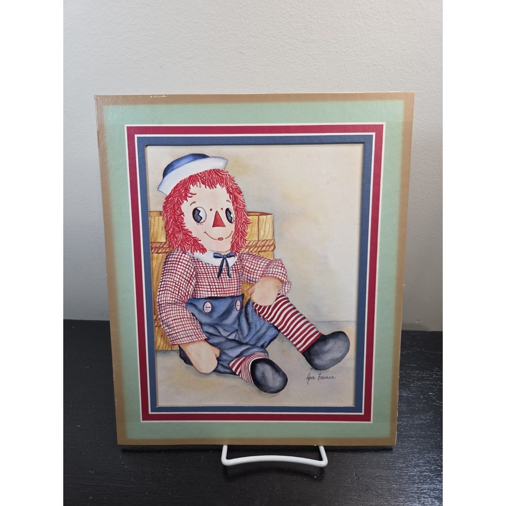 Reproduction Ava Freeman Signed Raggedy Andy‎ Matted Print